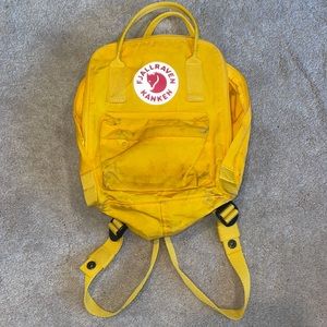 Fjallraven kanken bright yellow backpack mini